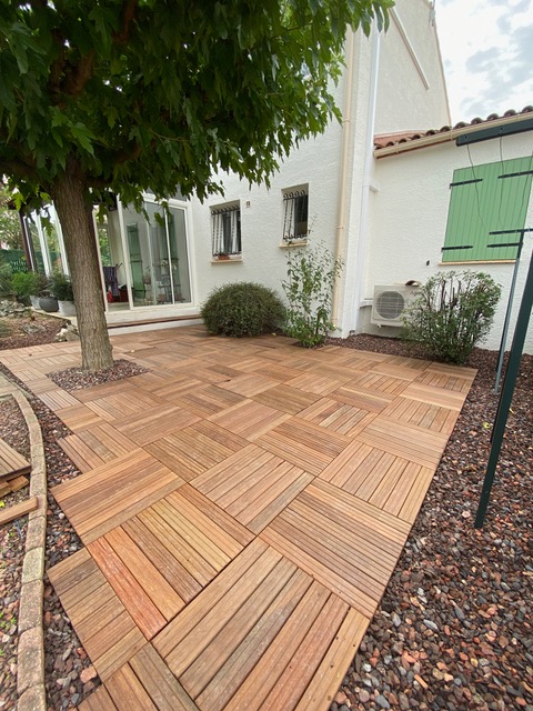 Pose de terrasse en bois